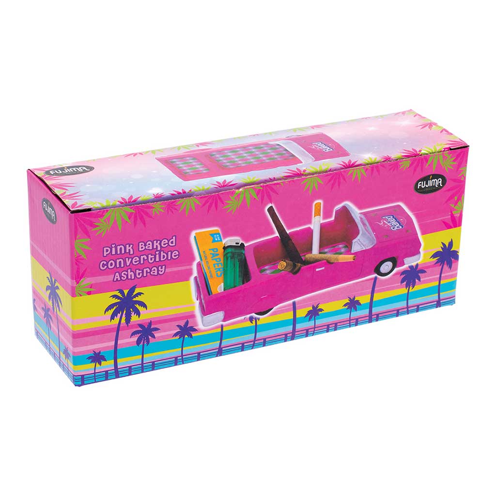 PINK BAKED CONVERTIBLE ASHTRAY