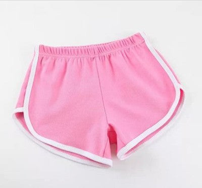 Women's sports shorts, home casual solid-color fashionable yoga beach pants, candy-colored hot pants