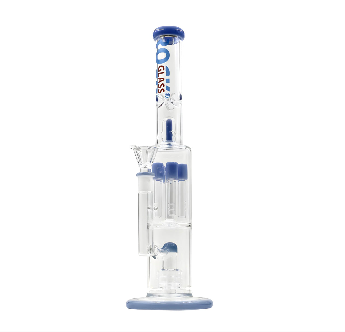 Rock Glass 16" Double Perc Bong
