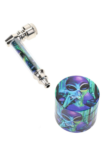 Metal Pipe & 4-Part Metal Grinder Gift Set – 1½″ – Choose Design