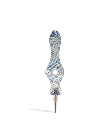 4.5 inch Nectar Straw with Stripped Pattern and 10mm Stainless Tip