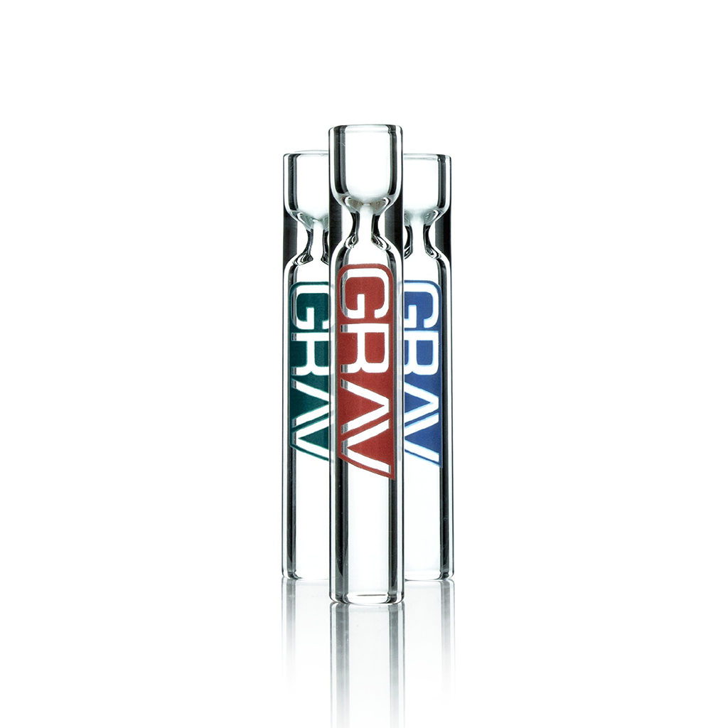 GRAV 12mm Clear Taster Hand Pipe 10-Pack Assorted Colors - Designed by Dave Daily