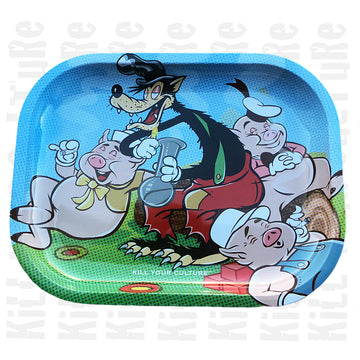Three Little Pigs Rolling Tray by Kill Your Culture