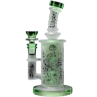 Calibear Sandblasted Seed Of Life Perc Torus Can Bong