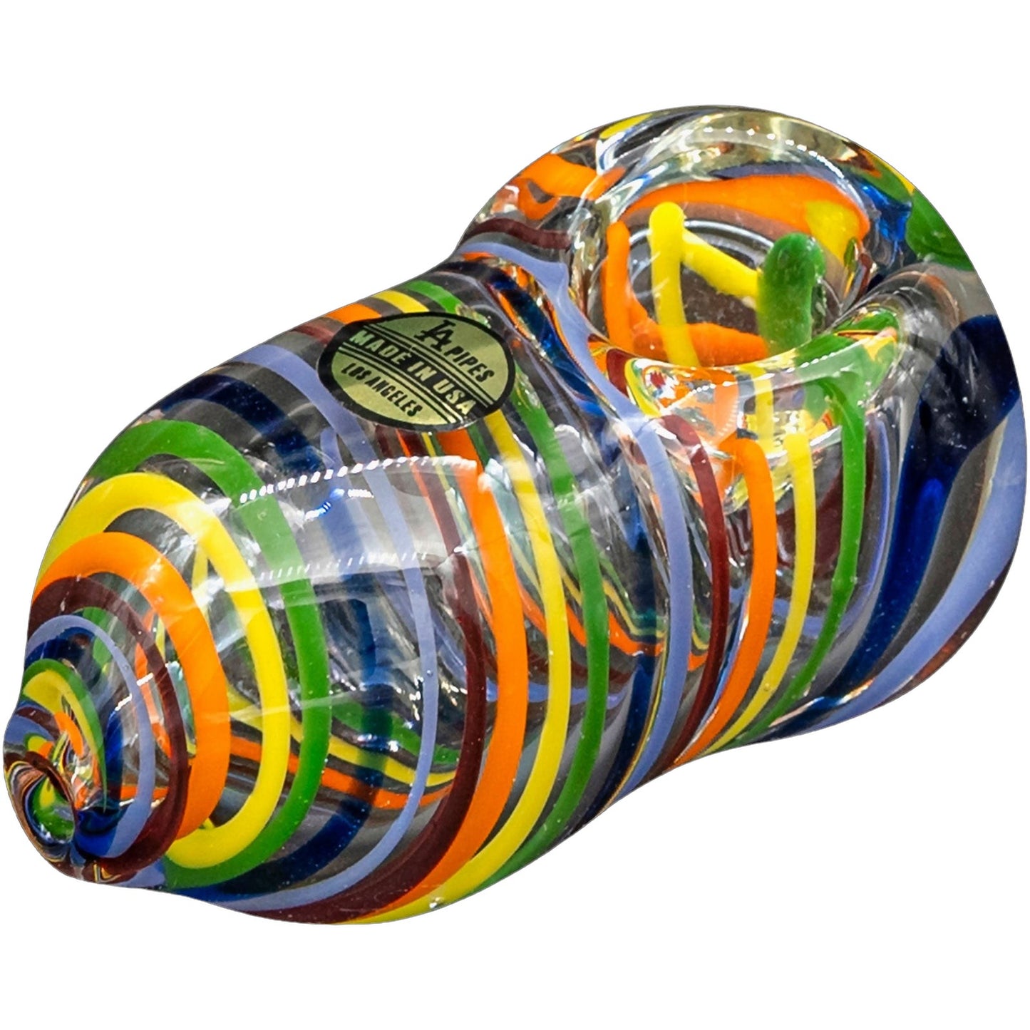 "Easter Egg" Rainbow Swirl Heavy Egg-Shaped Pipe