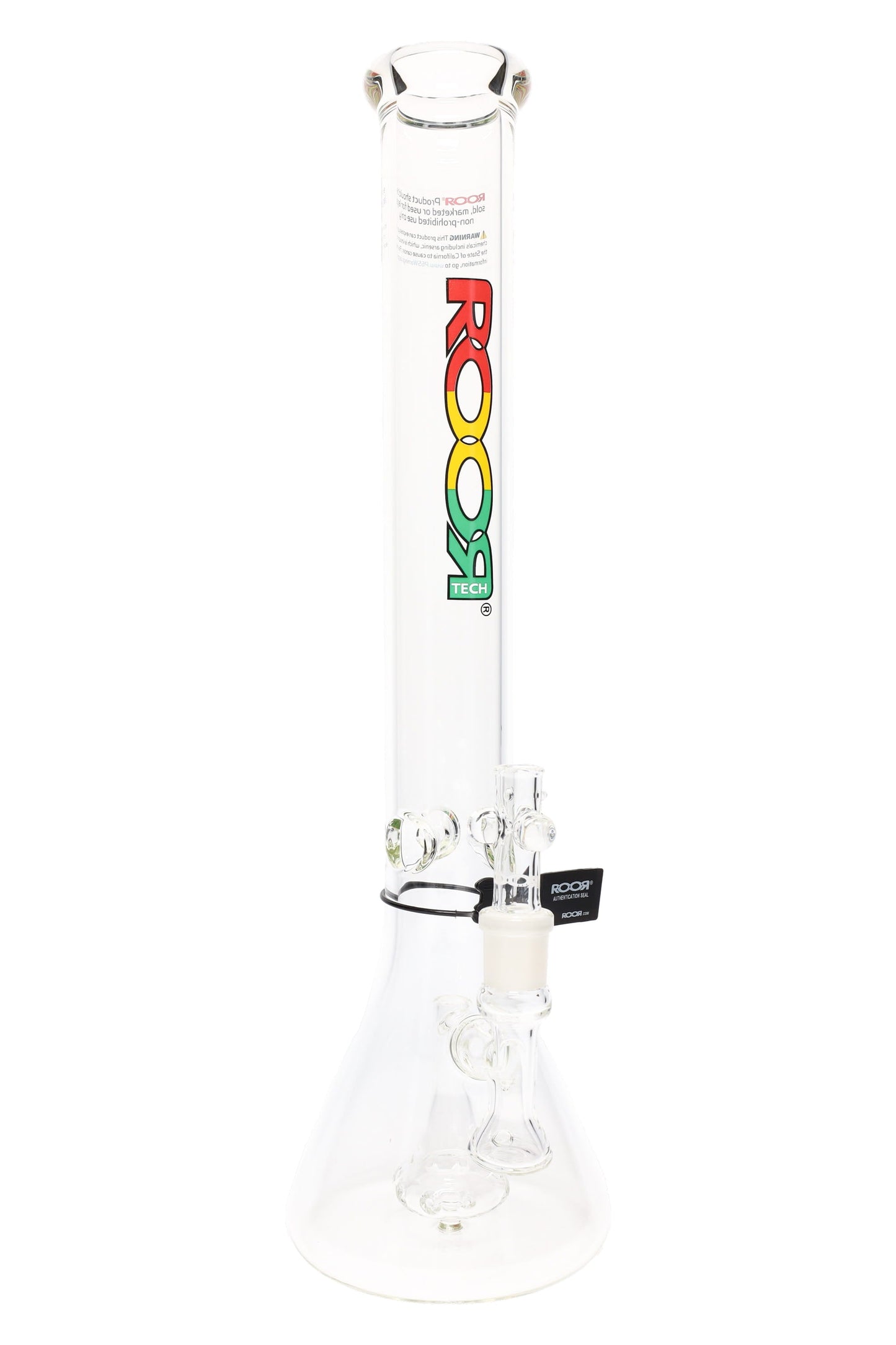 ROOR Tech 18" Stemless Beaker Bong with Showerhead Perc – Clear Glass GOG