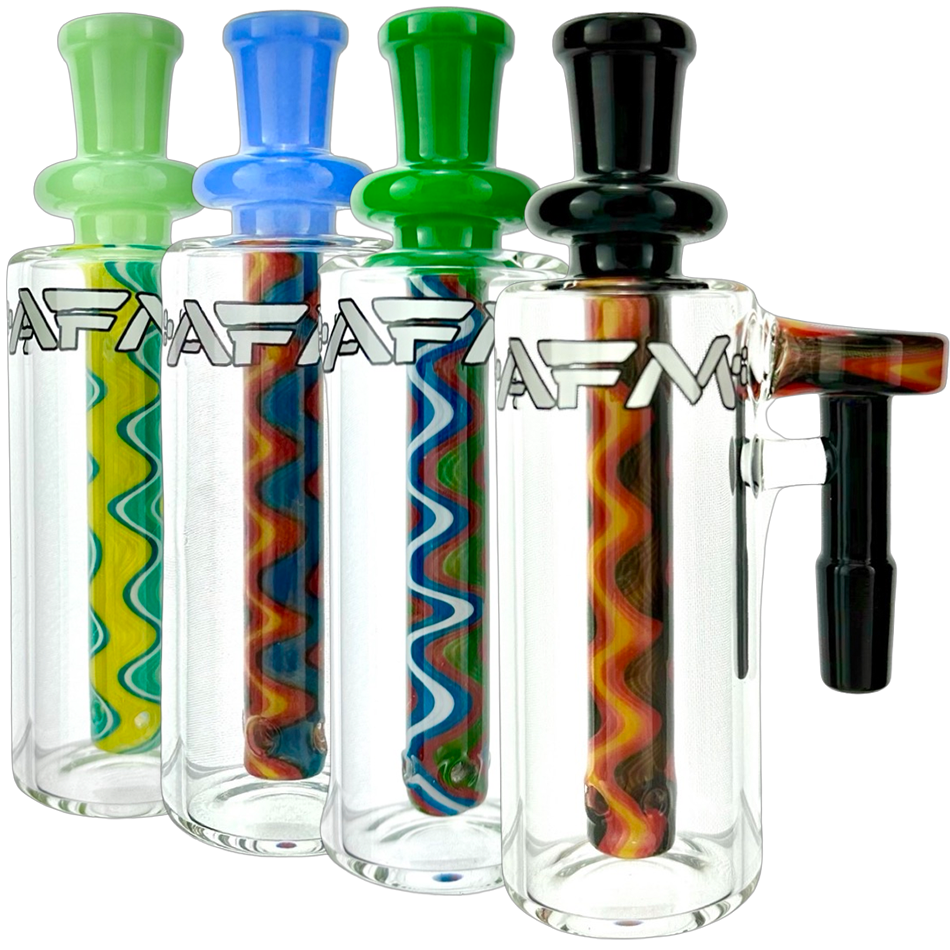 5" AFM Reversal WigWag Glass Ash Catcher, 14mm Joint