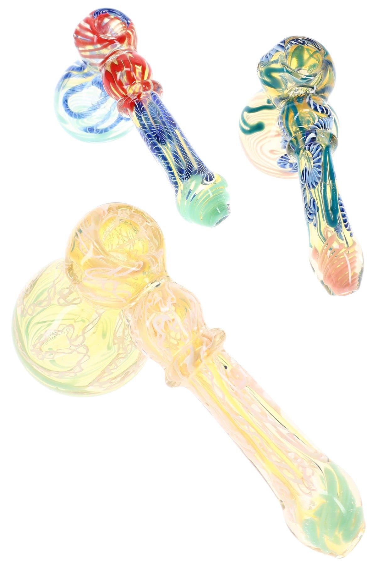 Color-Changing Squiggle Hammer Bubbler “Chaos Curl” – 6″ – Assorted Colors