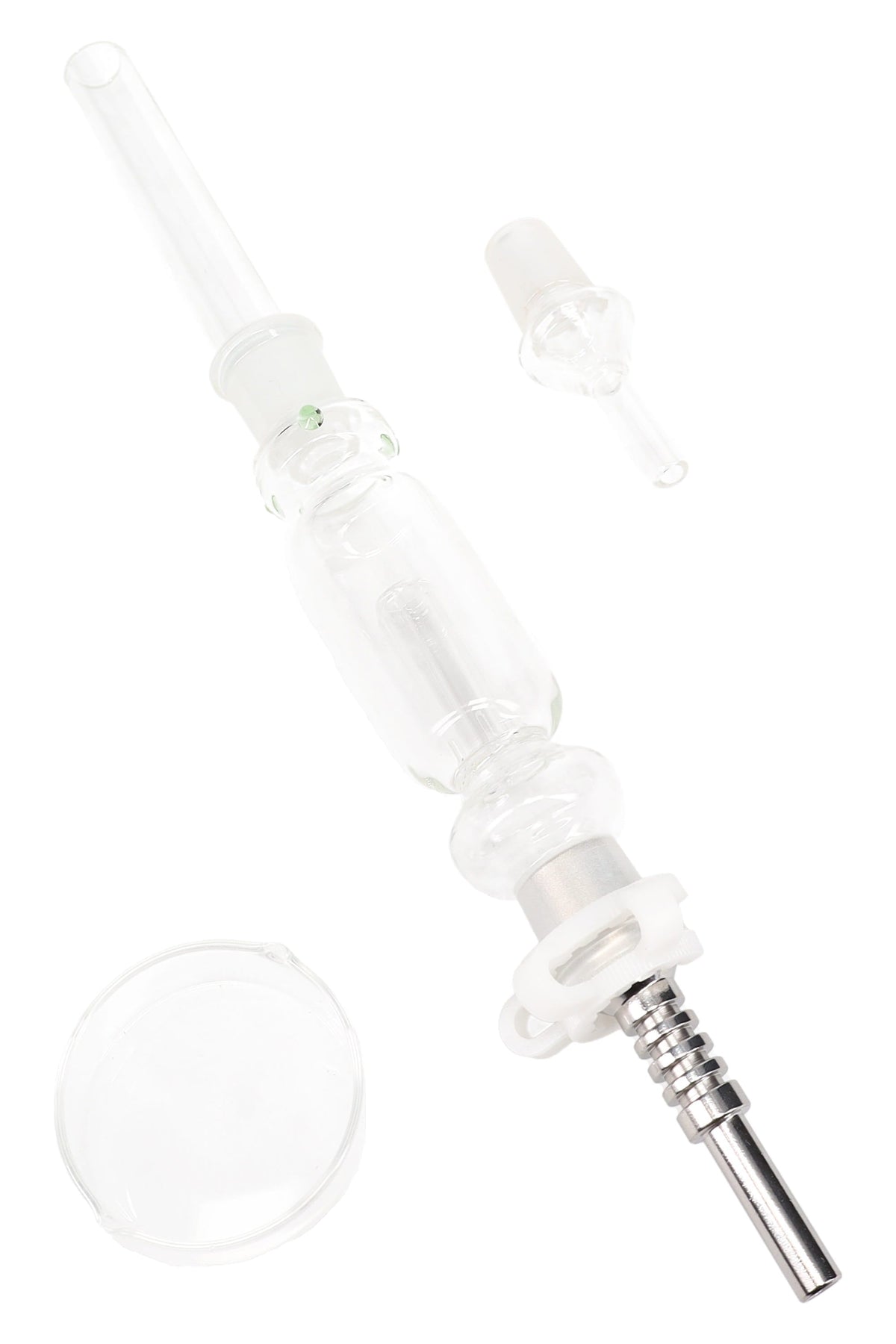 Glass Dab Straw Kit “Mega Trail” – 18.8 mm Titanium Tip – 12″