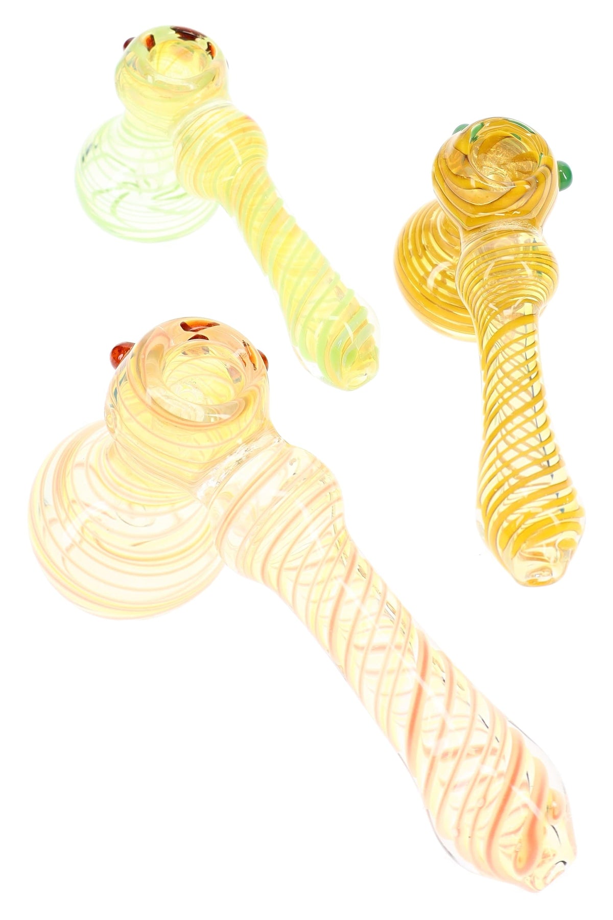 Color-Changing Spiral Hammer Bubbler “Tiny Twist” – 5″ – Assorted Colors