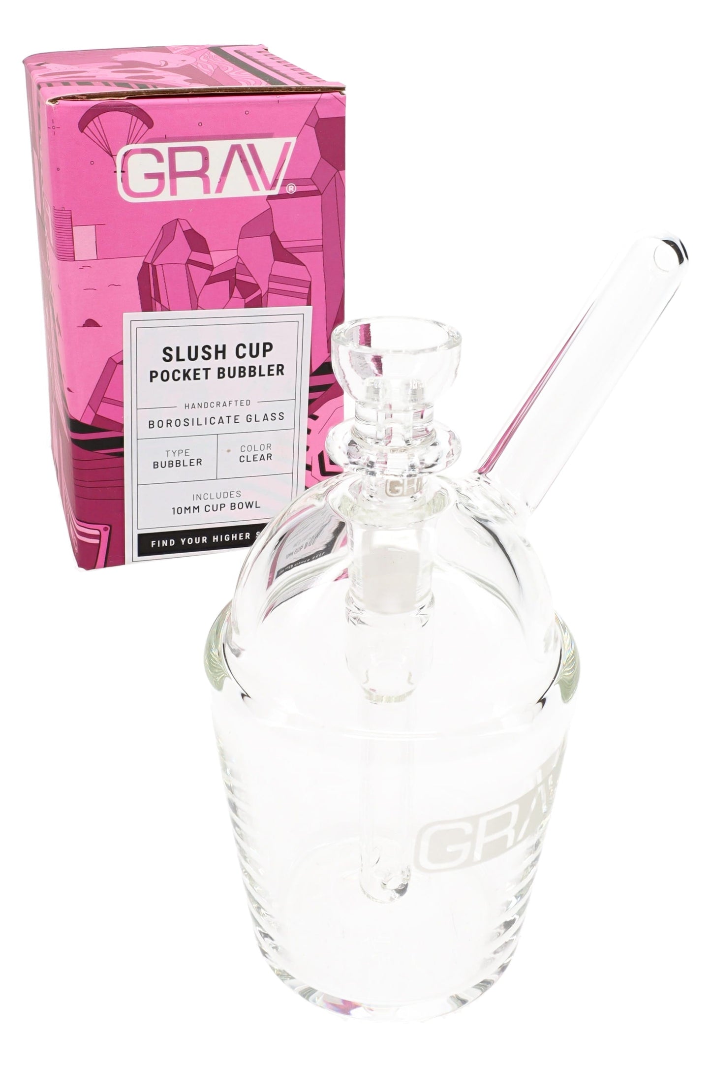 GRAV Slush Cup Pocket Bubbler – Clear – 10 mm