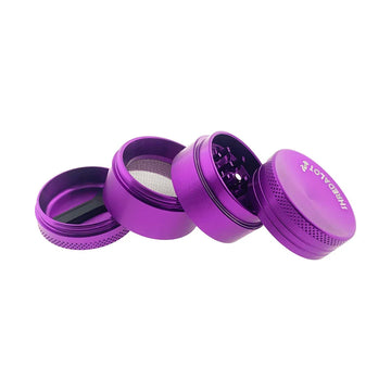 AFM Sir Shredalot 4-Piece Curve Top Metal Herb Grinder, 40mm Compact Aluminum