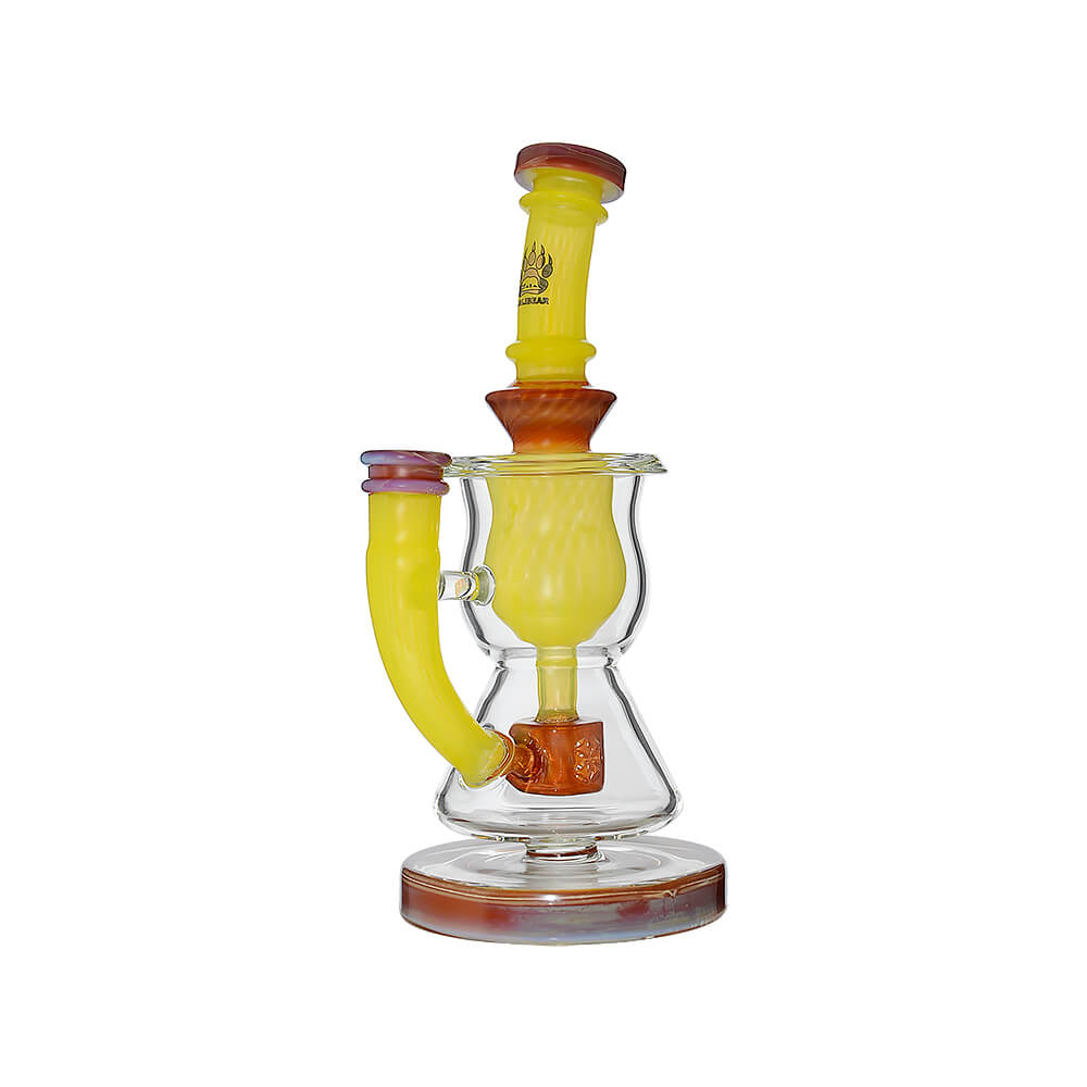 Calibear Curvy Torus Incycler Dab Rig | 8" Borosilicate Glass Rig with Torus Chamber