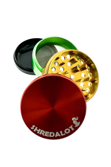 AFM Sir Shredalot 4-Piece Metal Herb Grinder, 63mm Aluminum