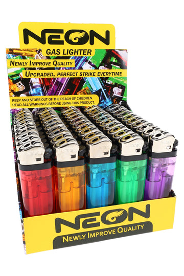 NEON Disposable Lighter Display – 50-Count