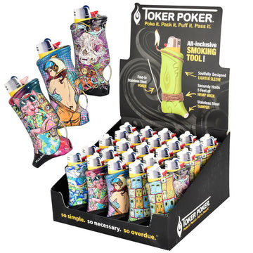 25PC DISP - Pulsar Design Series Toker Poker Lighter Sleeve - Asst