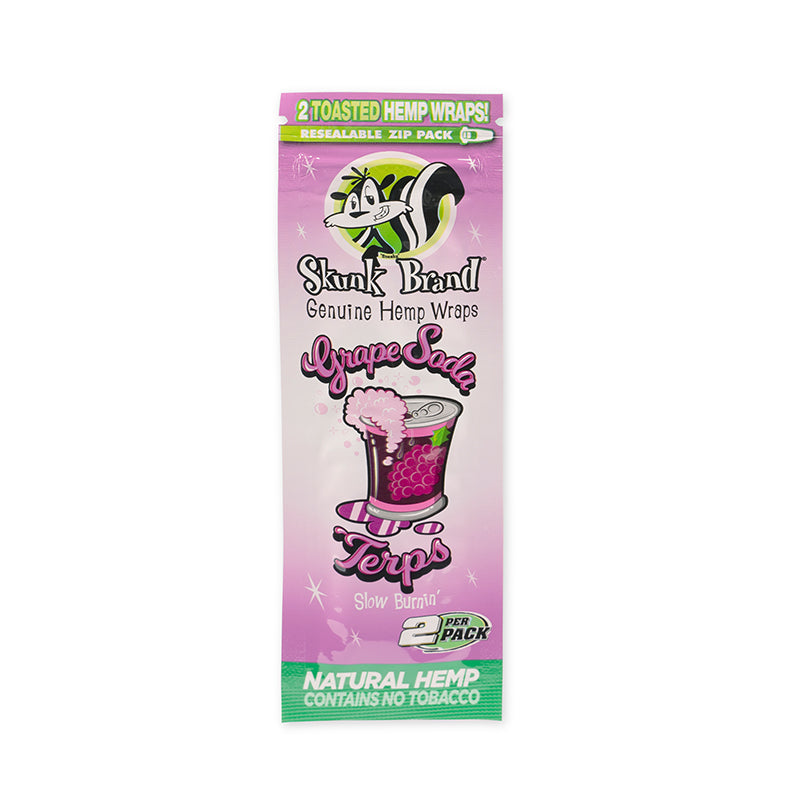 Skunk Brand Terp-Infused 2pk Pouch Grape Soda Hemp Wrap