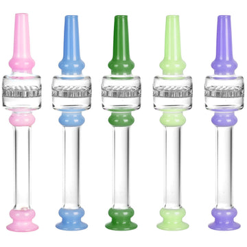 5CT BUNDLE - Pulsar Honeycomb Dab Straw w/ Color Accents - 5.5"/Assorted Colors