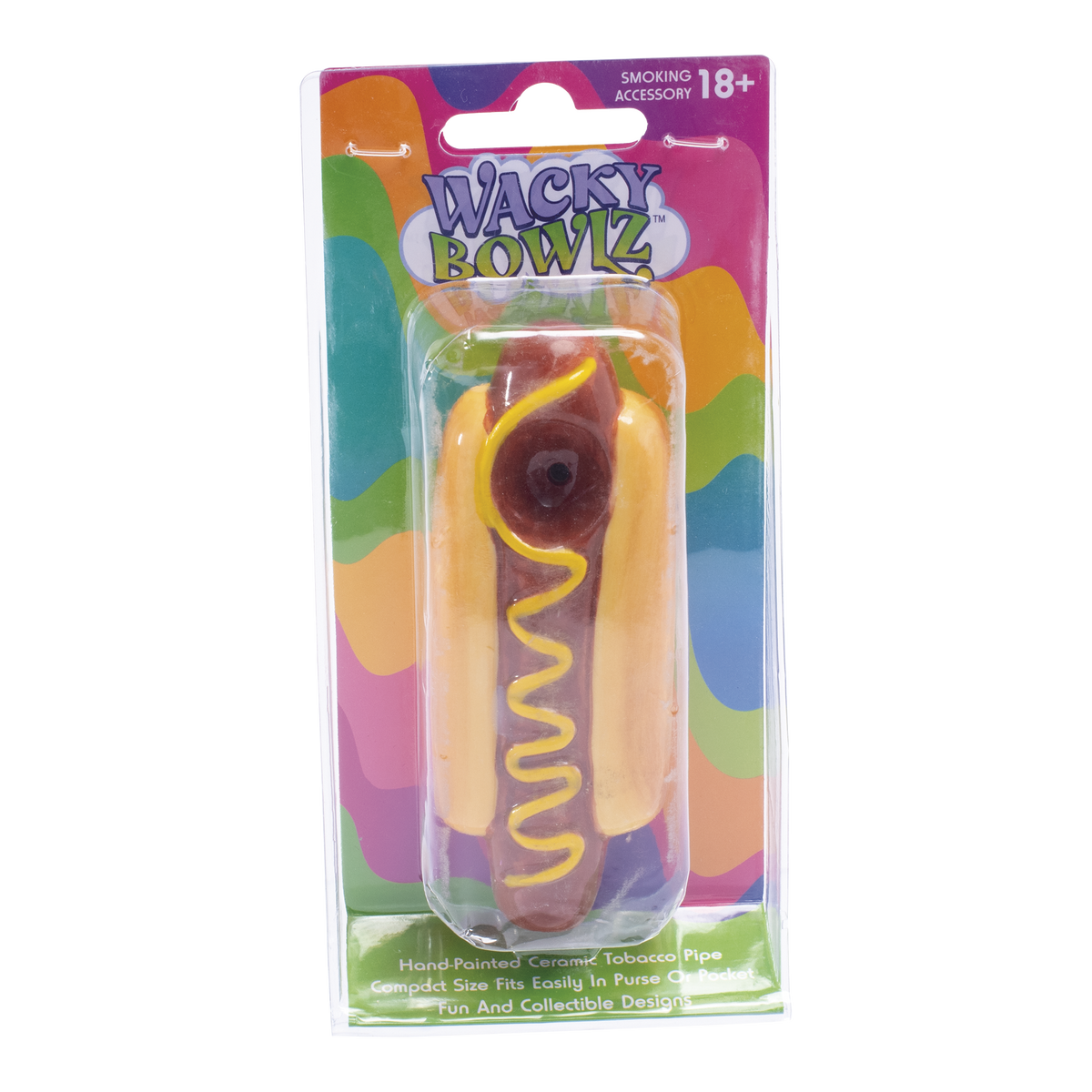 Wacky Bowlz 3.5” Ceramic Pipe – Hot Dog