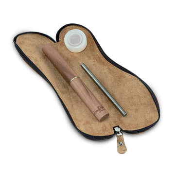 Honey Dabber II Nectar Collector Kit with Quartz and Titanium Nails and Cork Case - Black Edition