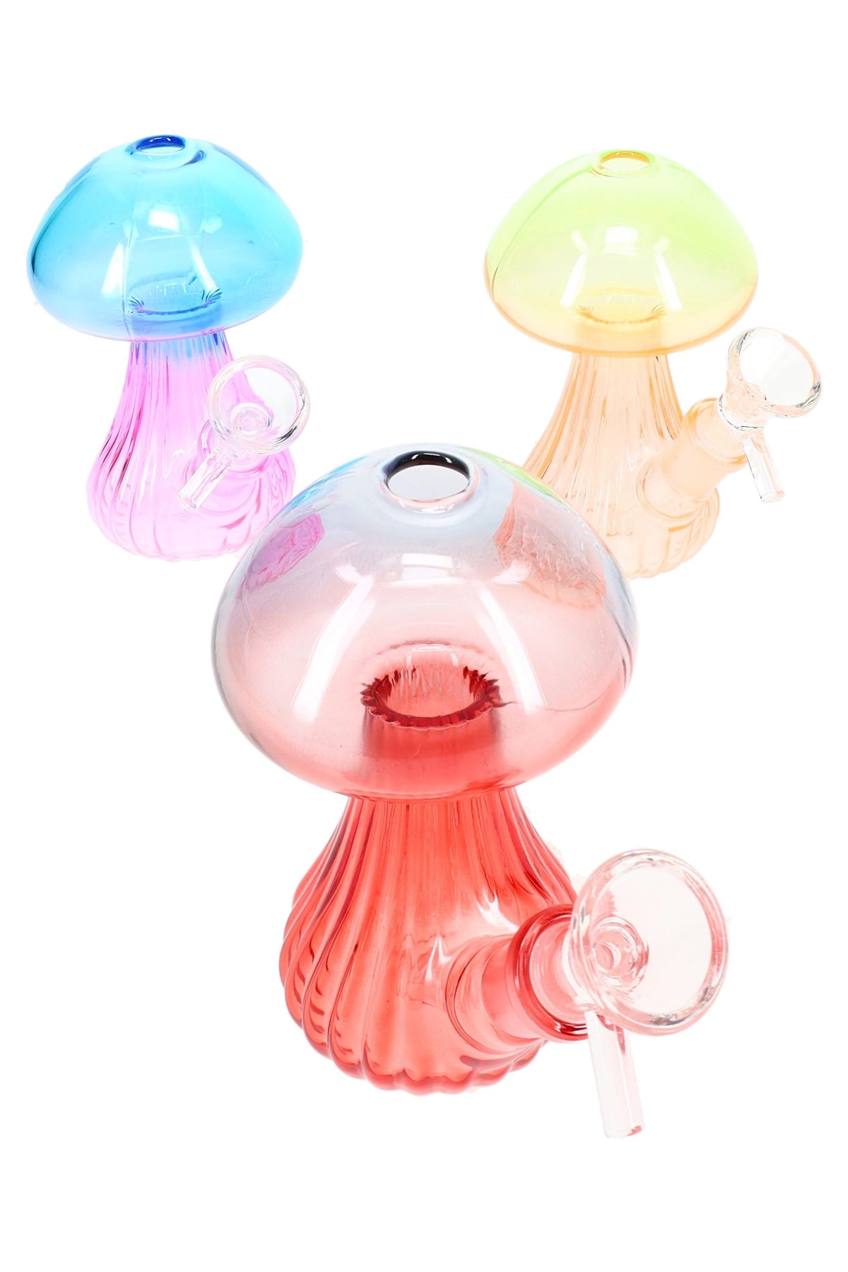 Multicolor Glass-on-Glass Mushroom Bong “Shroom Bloom” – 5″ – Assorted Colors