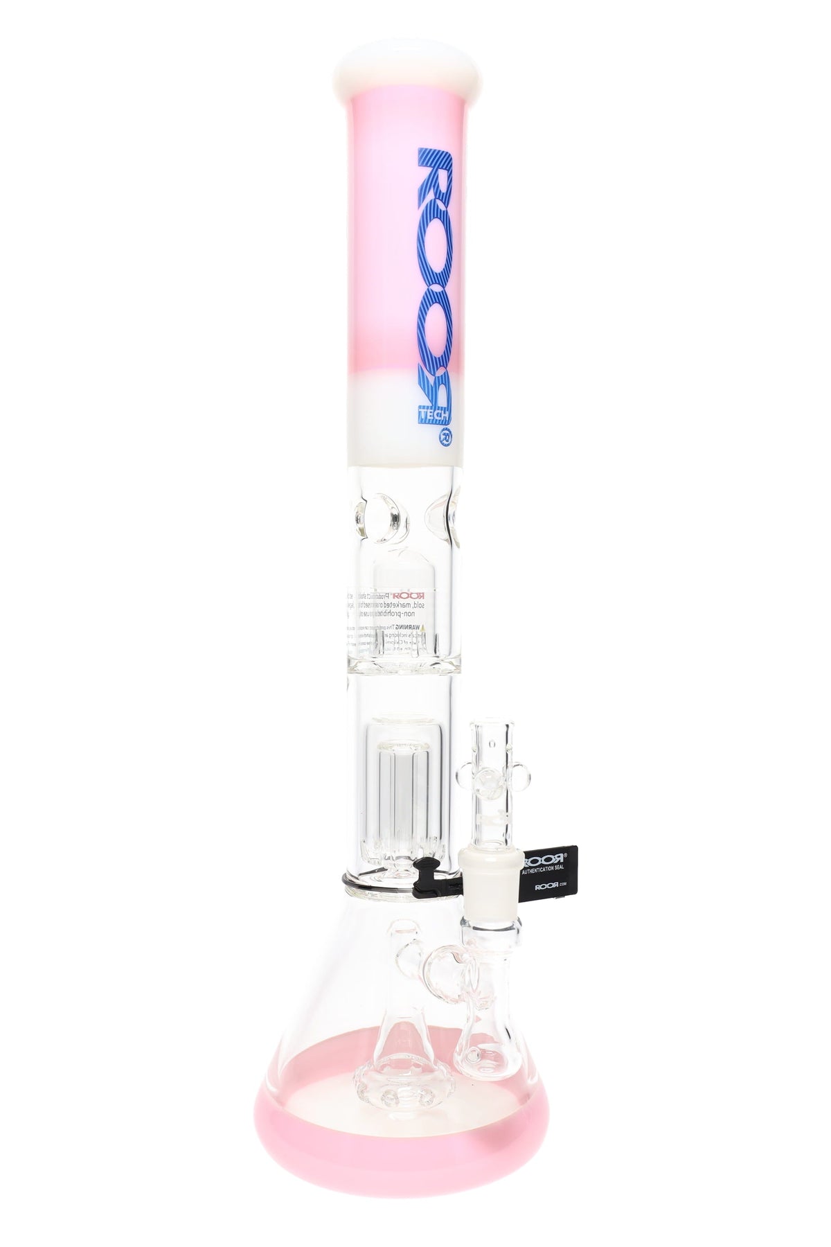 ROOR Tech Stemless Multicolor Beaker Bong – Multi Percs – 18″ – 5 mm