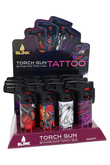 Blink Tattoo Torch Gun Lighters – 12-Count Display