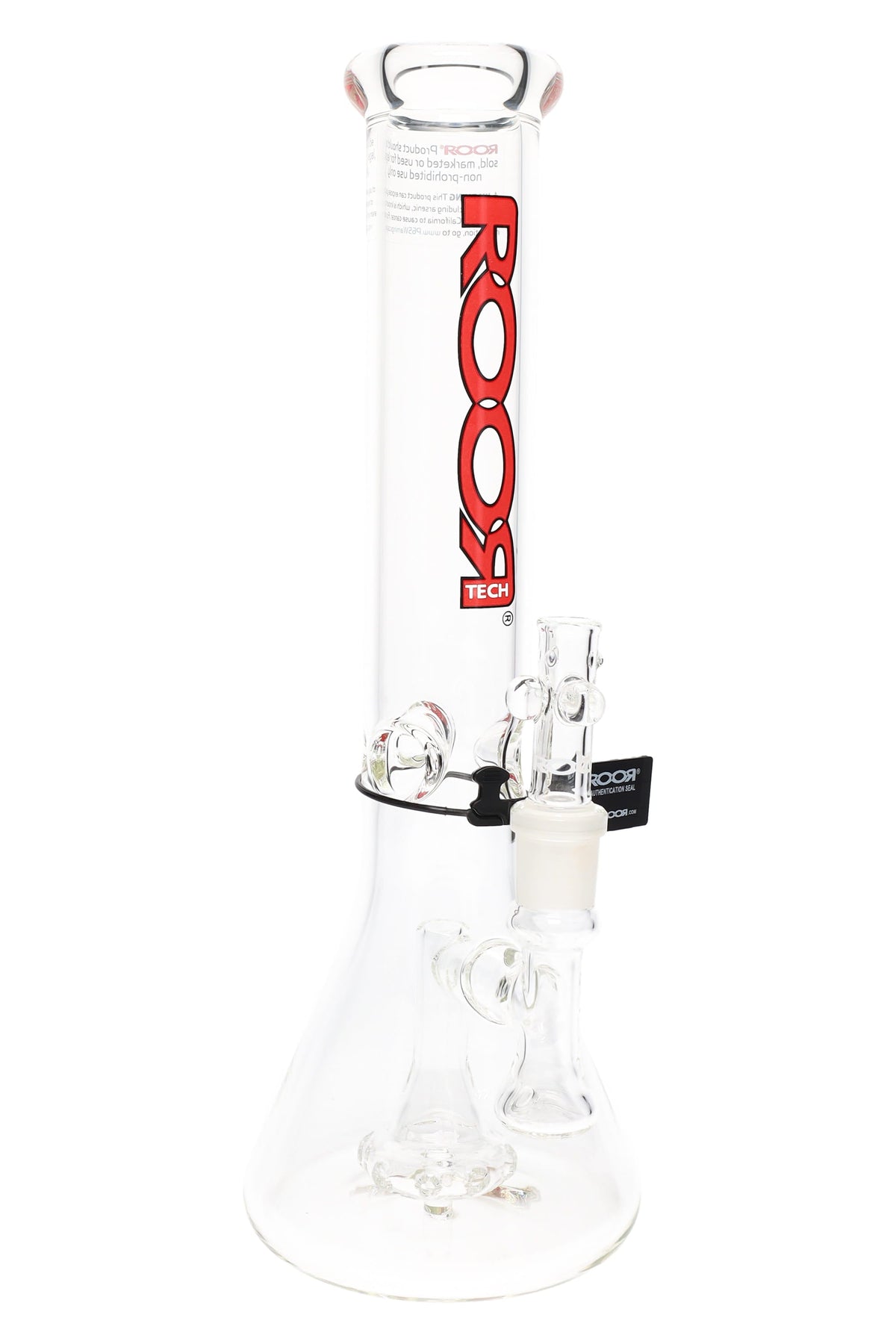 ROOR Tech 14″ Clear Beaker Bong with Showerhead Perc – 5 mm Thick