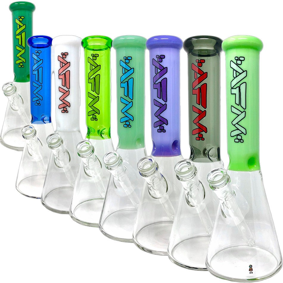 12" Extraterrestrial Colored Glass Sleeve Beaker Bong