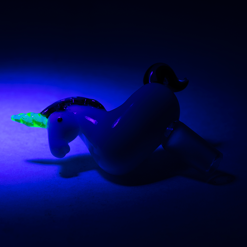 Empire Glassworks UV Reactive Unicorne Bowl Piece