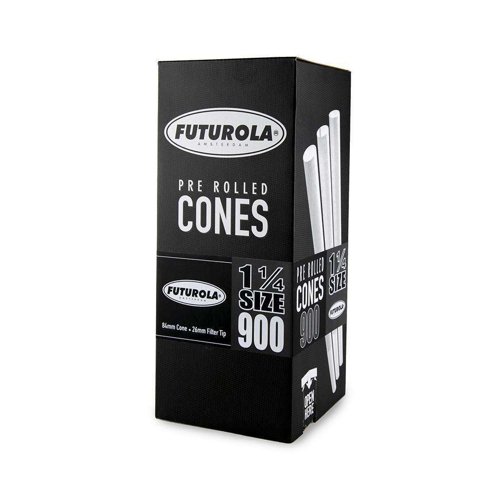 Futurola Cones - 1 1/4 - Classic White - Non-Printed Tip - 900ct