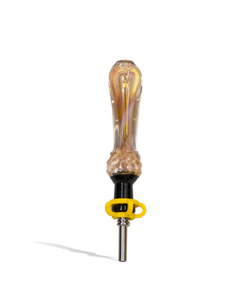 Gold Fumed Nectar Collector with Black Top and 10mm Stainless Steel Tip