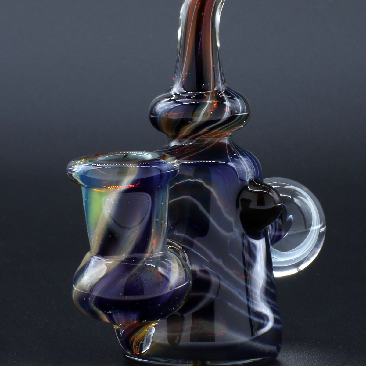 Clayball Glass "Black Moon" Heady Sherlock Dab Rig