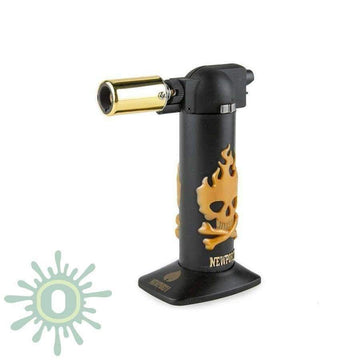 Newport Table Top Torch 6" Skull Gold