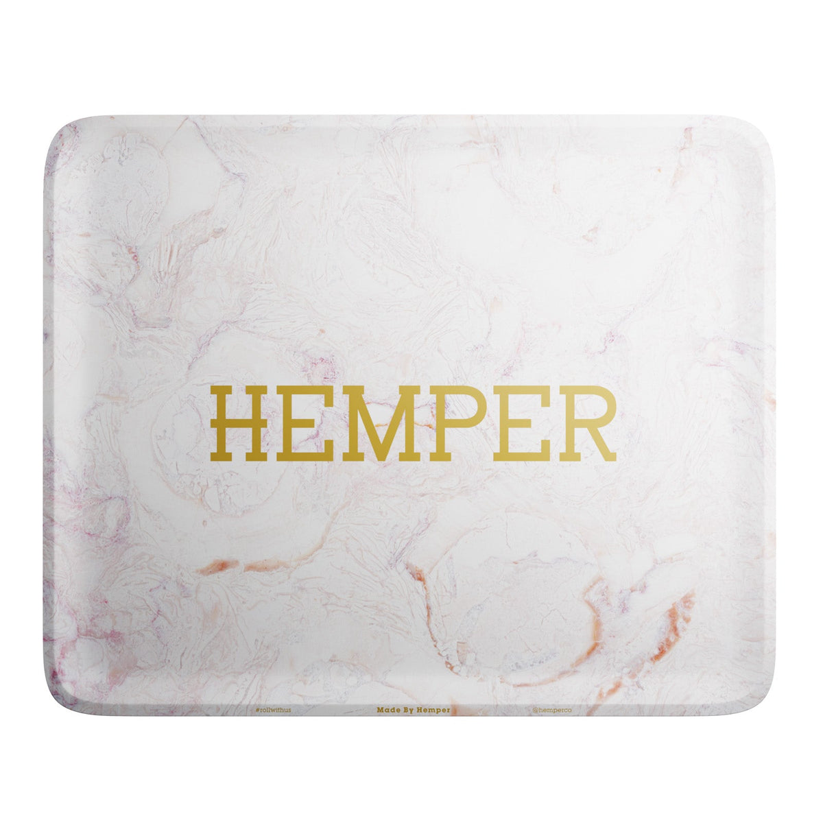 HEMPER - Luxe Marble Pink/White Rolling Tray - view 3