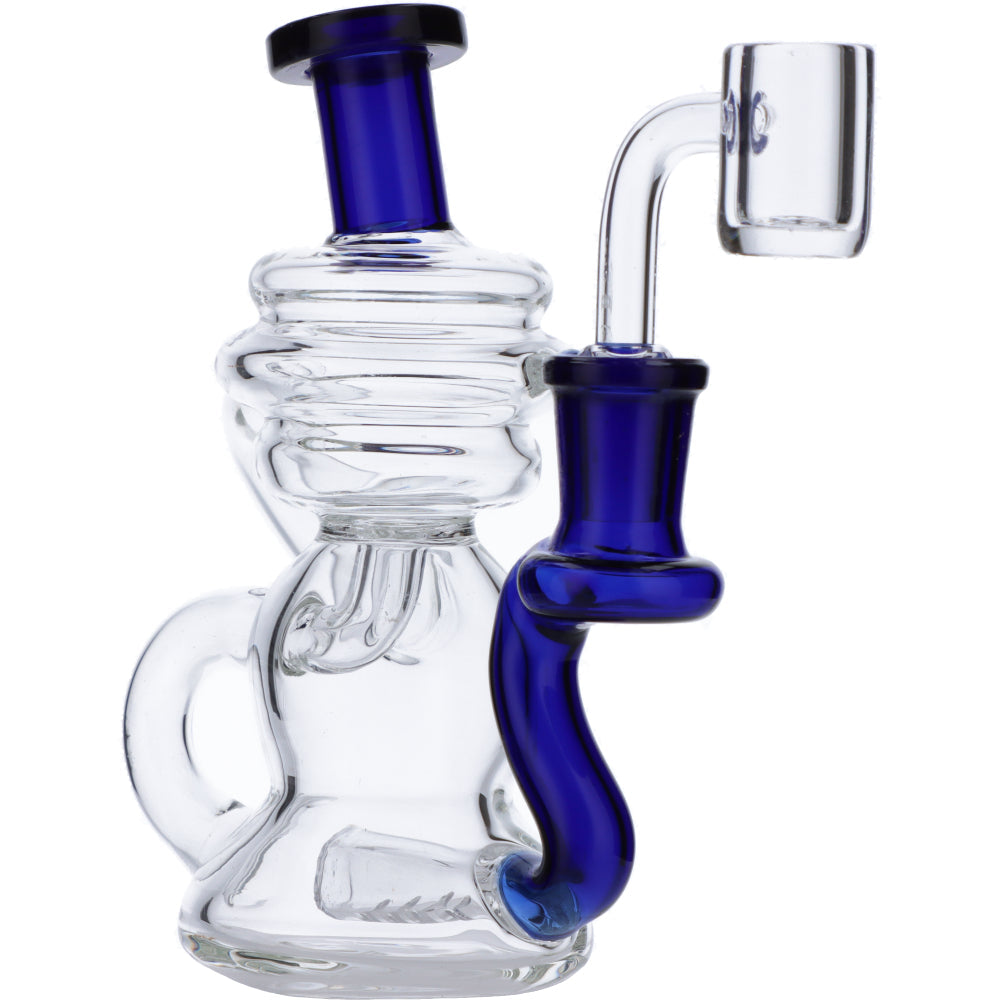 Water Pipe w/Quartz-Blue-5in(RCL-S-J04B) - view 5