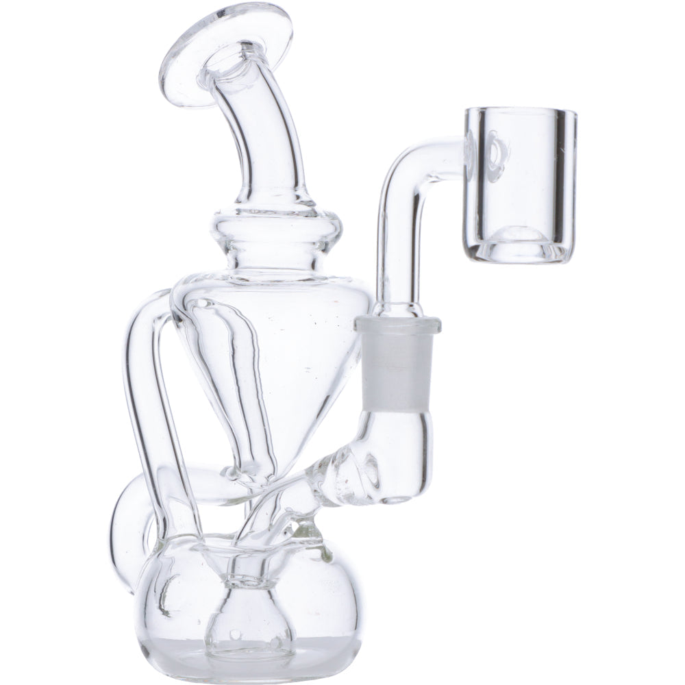 Dab Rig Water Pipe Mini w/Quartz-Clear-5in(RCL-S-J05) - view 5