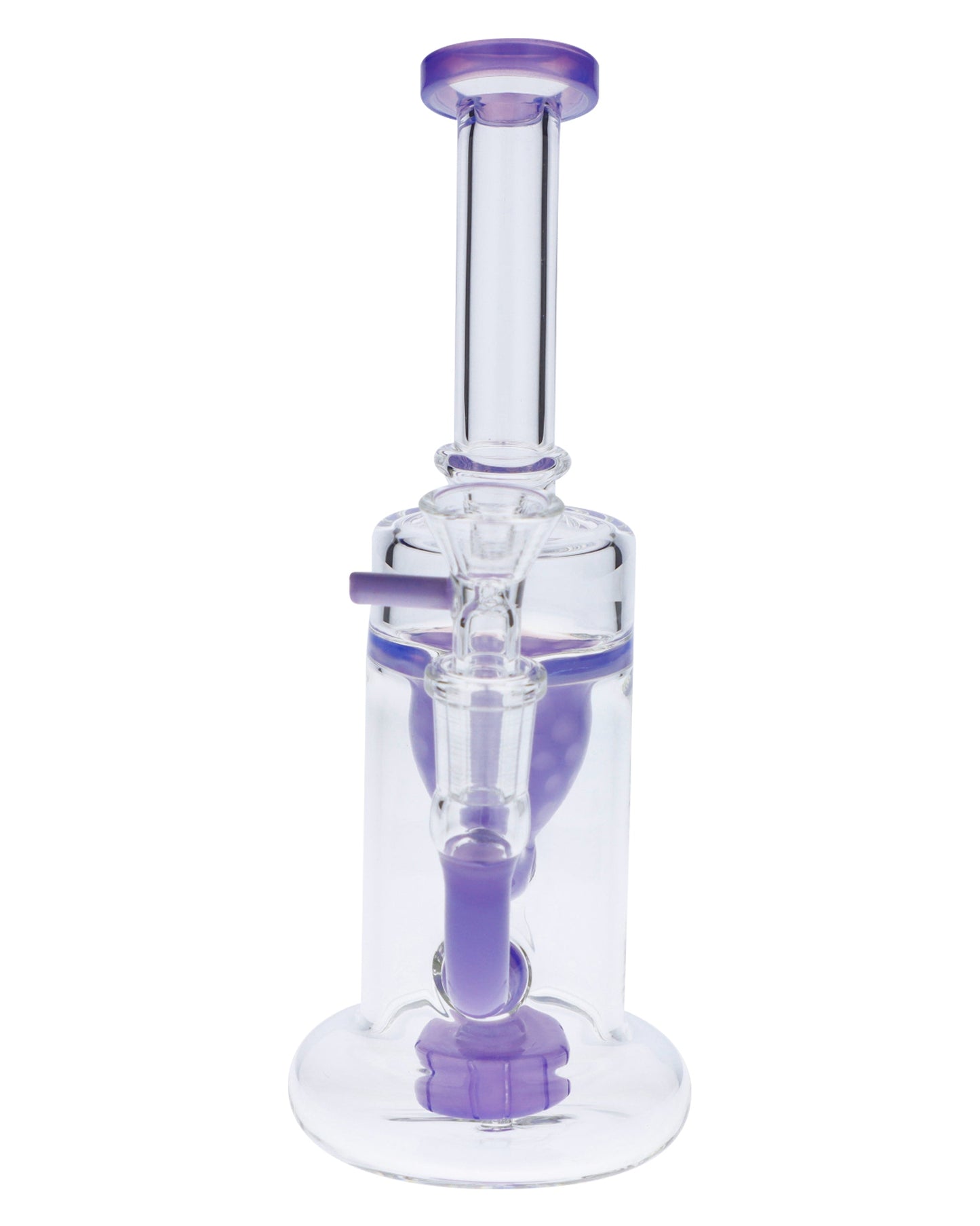Bent Neck Water Pipe w/Bowl & Quartz-Milky Purple-8 in(RCL-S-025MPP) - East Loud