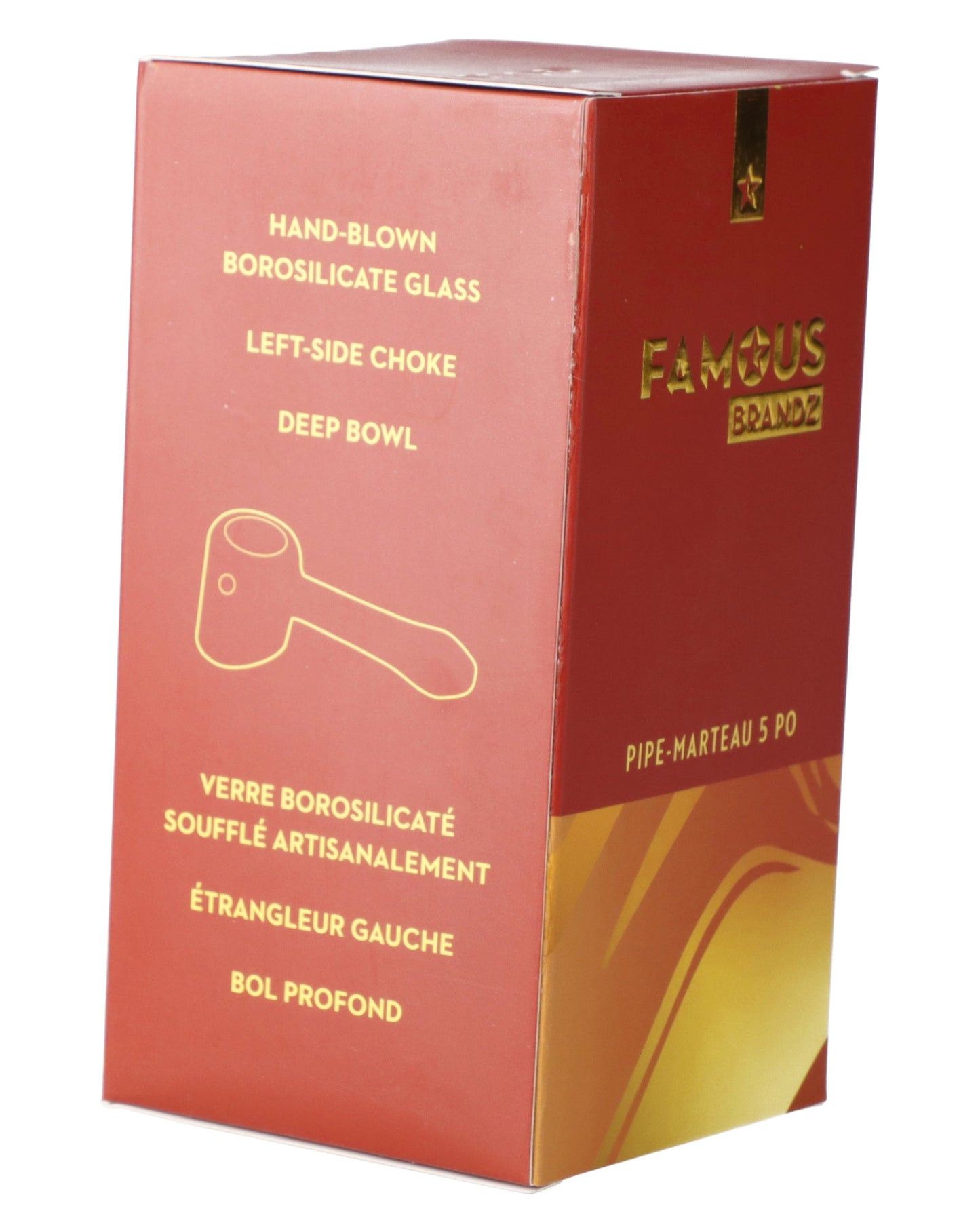 Famous X-Gold Fumed Hammer Pipe-Gold-4in. - view 7