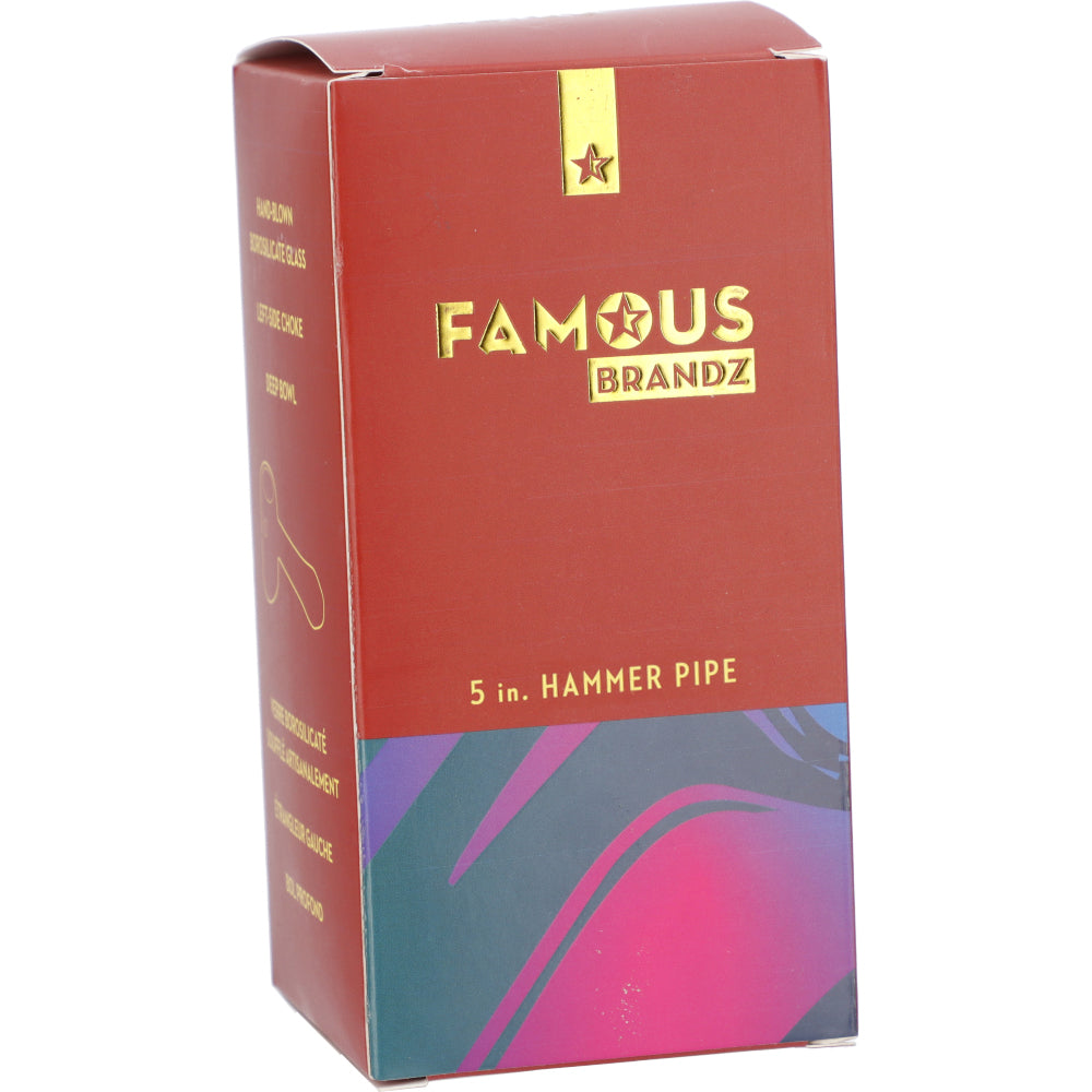 Famous X-Prism Fumed Hammer Pipe-Rainbow-4in. - view 7