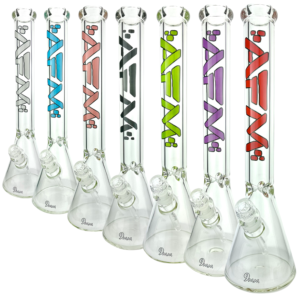18" Heavy Boi Clear Glass 9mm Beaker Bong - view 7