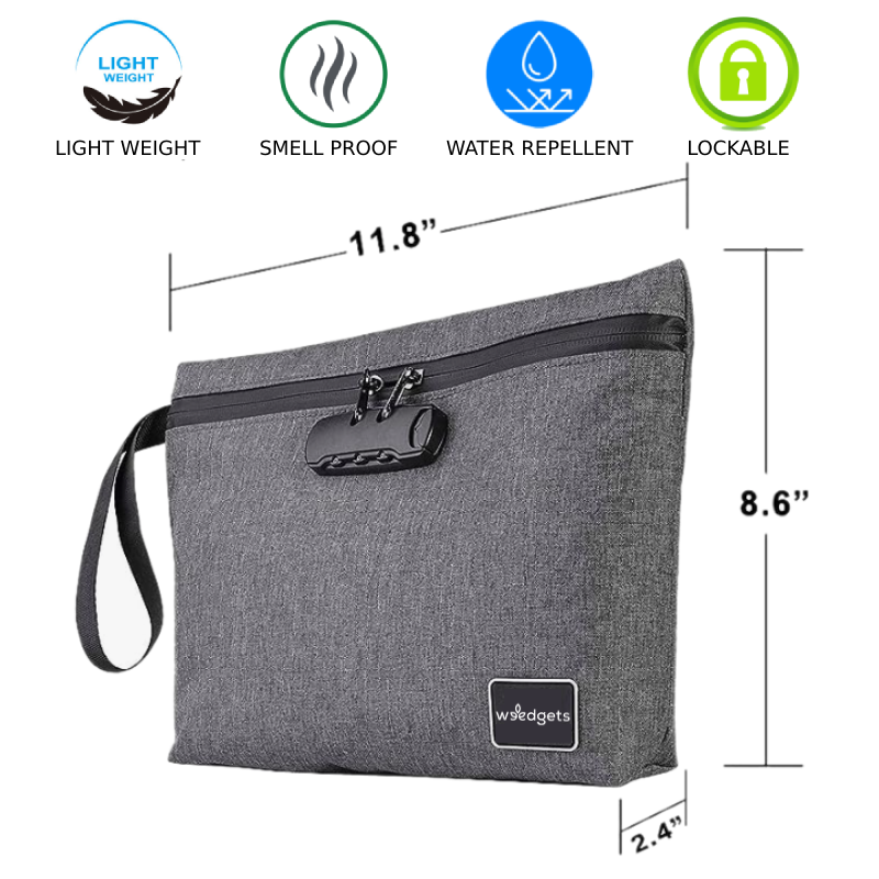 Smell Proof Stash Bag - Lockable, Smell Proof Case