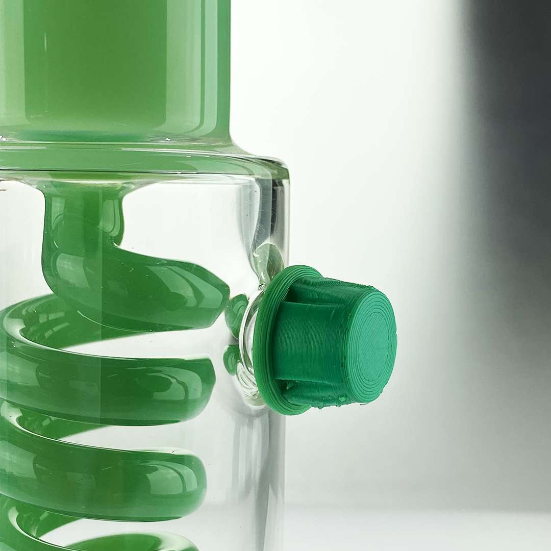 Seafoam Slitted Pyramid Beaker Freezable Coil System - view 2