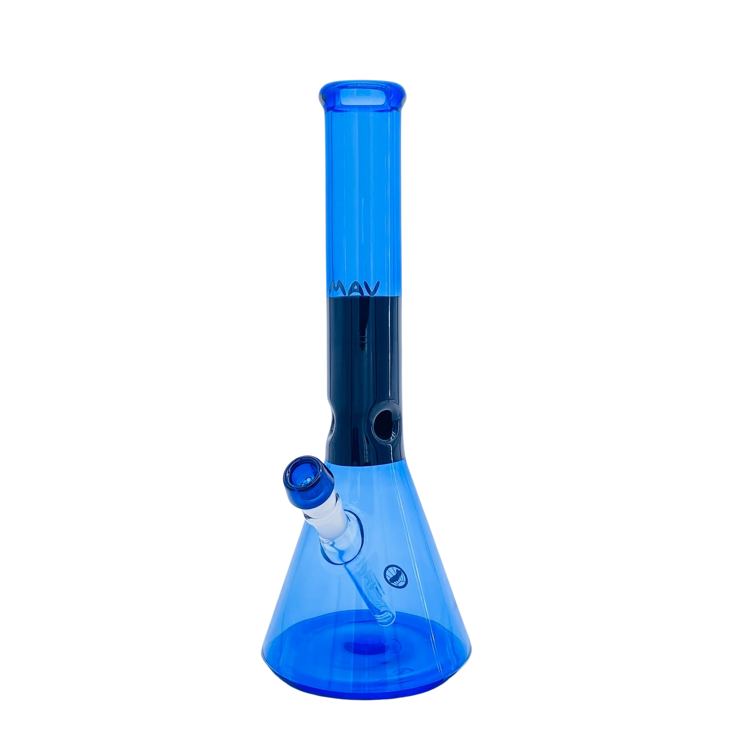 15" x 5mm Beaker Bong Black & Blue - East Loud