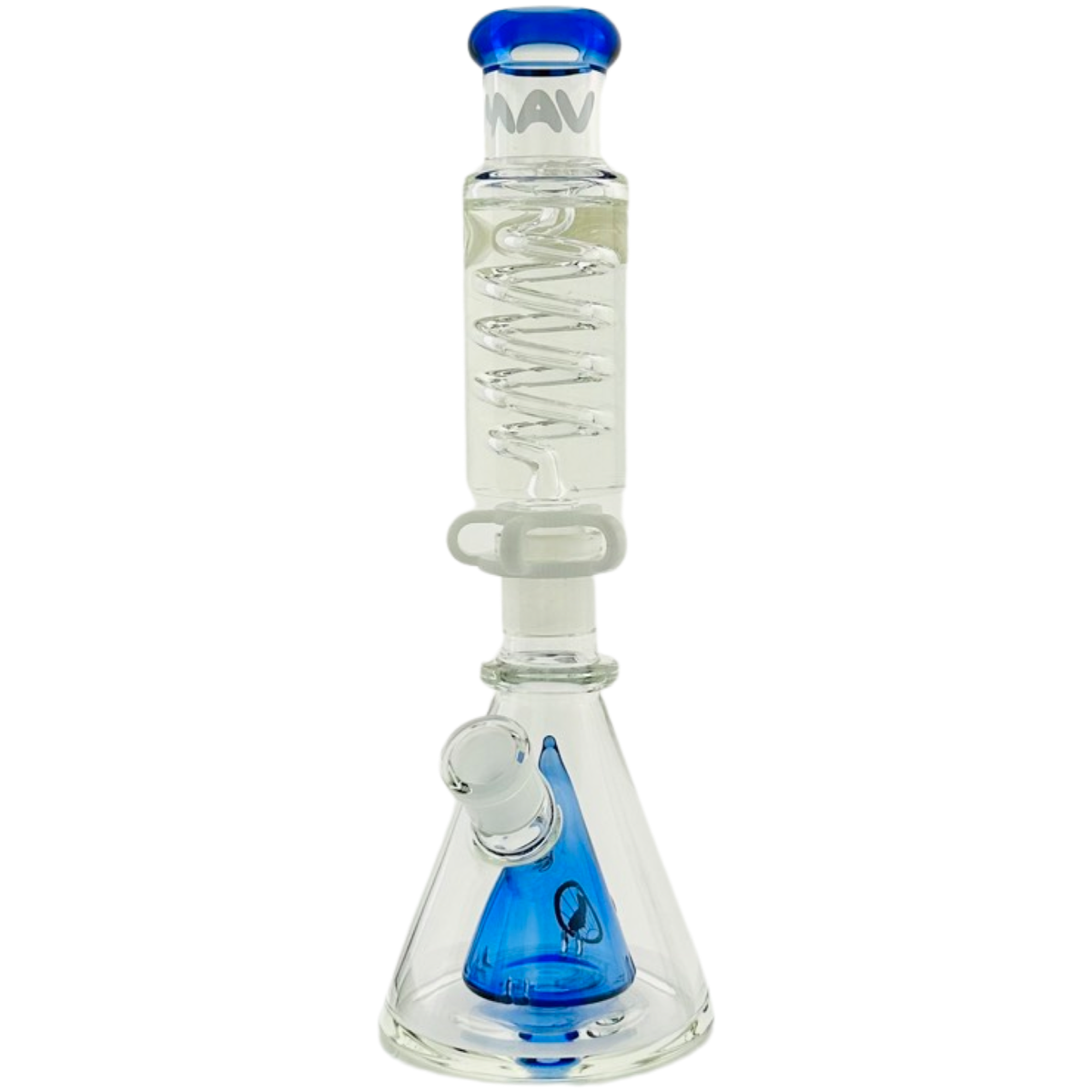 Mini Blue Slitted Pyramid Beaker Freezable Coil System - East Loud