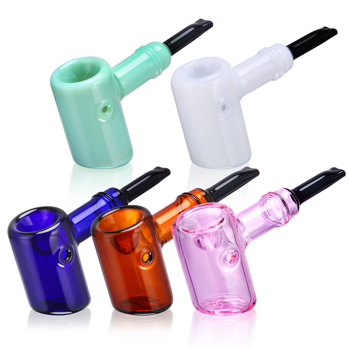 1Stop Glass 5 Inch Hammer Sherlock Pipe - East Loud