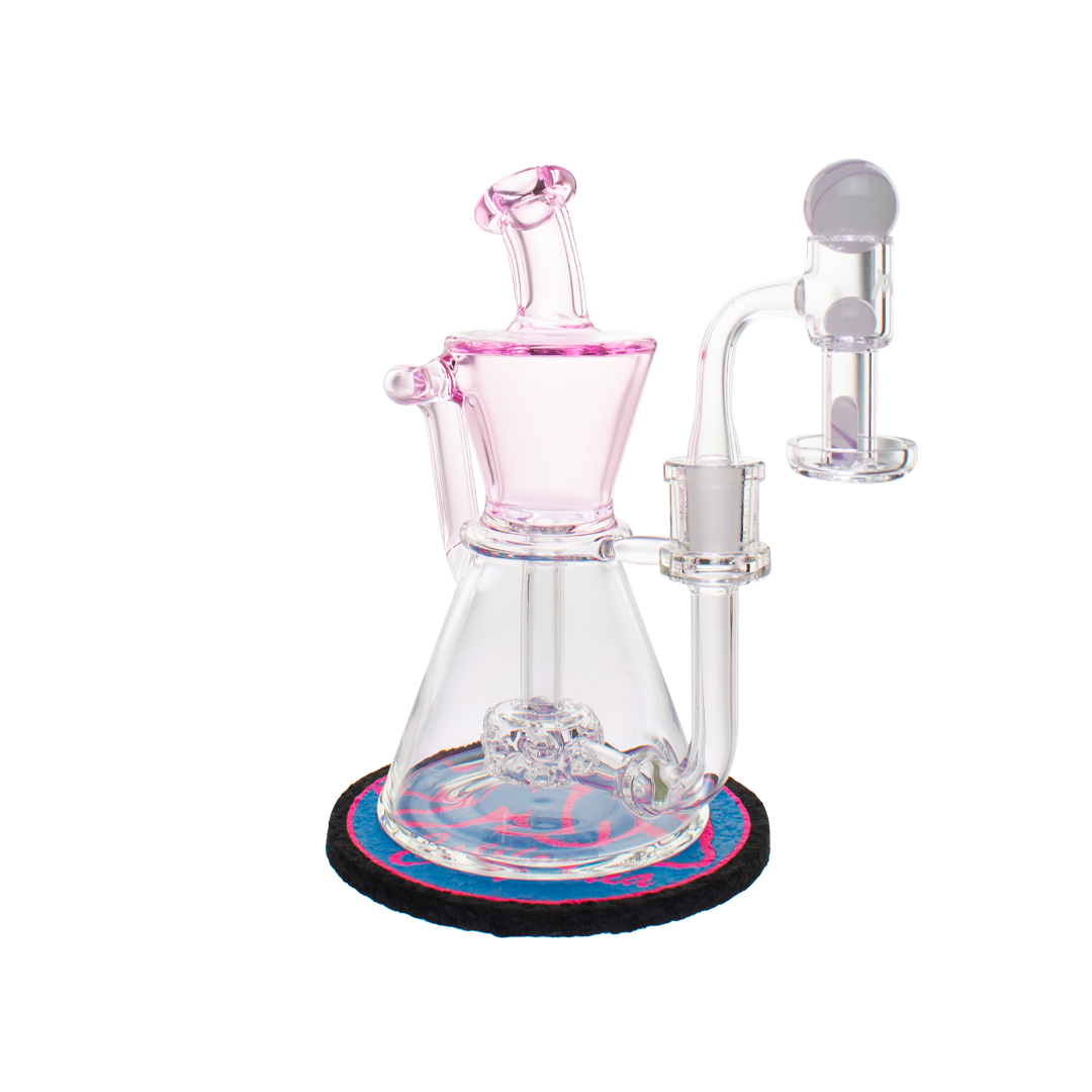 Pink Santa Monica Recycler + Terp Slurp Banger + Marble Set + Mood Mat
