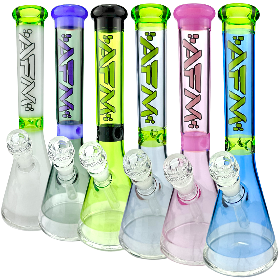 12" Extraterrestrial Double Color Glass Beaker Bong - view 6