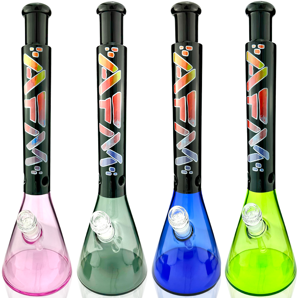 18" Mind Expander Pink Glass Beaker Bong - view 3