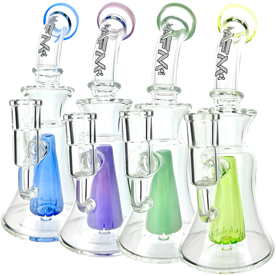 9" Pyramid Perc Glass Dab Rig